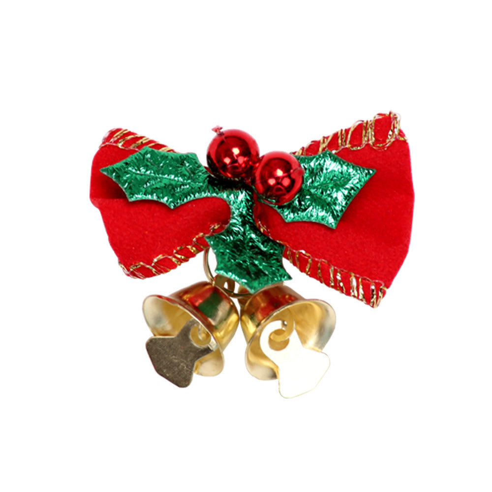 Bulk Christmas 2023 Decorations Mini Bow Bell Pendant for Christmas Tree Decor Wholesale