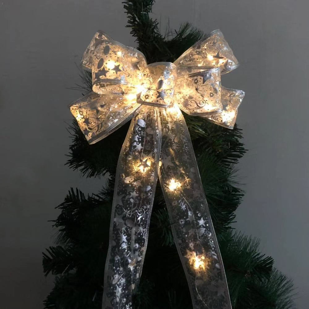 Bulk Christmas 2023 Decorations LED Bow for for Christmas Tree Wholesale