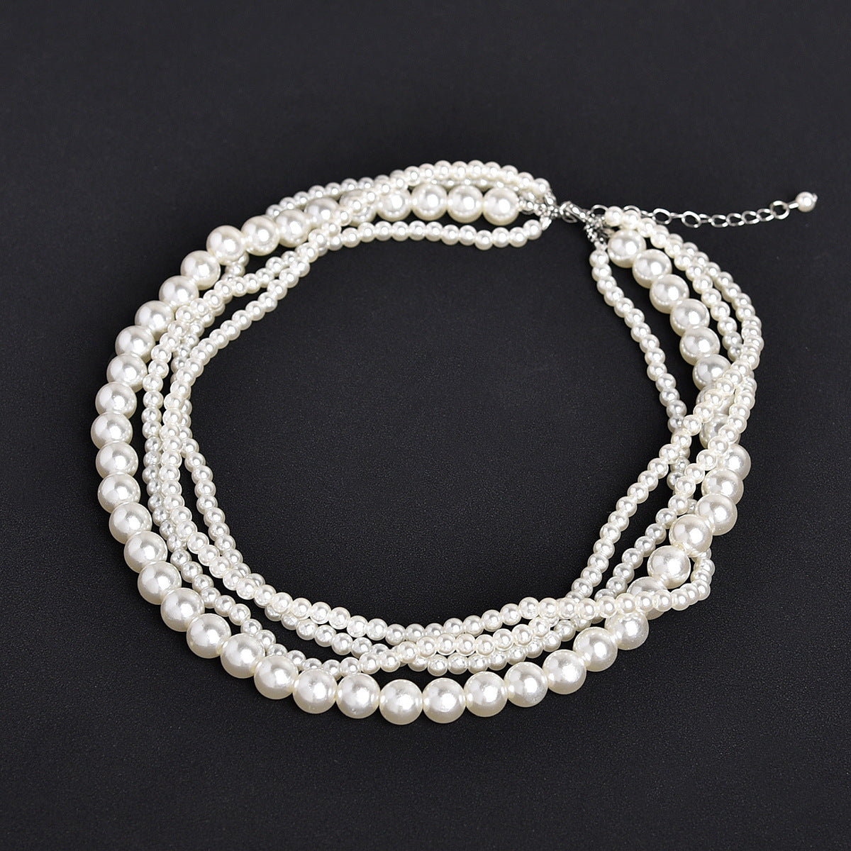 Bulk Pearl Necklaces Kit Vintage Double Layer Necklace Set for Women Wedding Wholesale