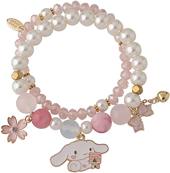 Bulk Pearl Bracelets for Women Crystal  Bracelet Elastic Kawaii Friendship Bracelet Beads for Girls Women Jewelry Wholesale