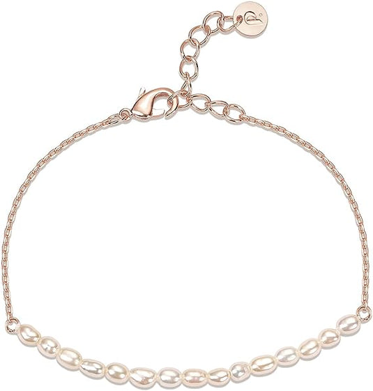 Bulk Pearl Bracelets for Women Pearl Bracelet with Charm Gold Tiny Pearl Bracelet Gifts Wholesale