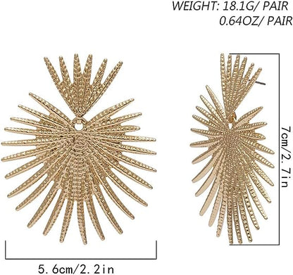 Bulk Heart Dangle Earrings Gold Star Statement Earrings Flower Geometric Exaggerated Earrings Jewelry for Women Girls Wholesale
