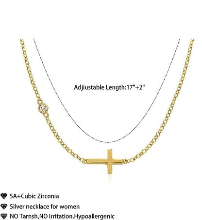 Bulk Cross Necklace Dainty Cross Pendant Necklace for Women Wholesale
