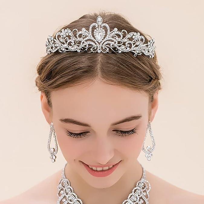 Bulk Crown Queen Princess Crown for Women Girls Crystal Bridal Hair Accessories Gifts for Birthday Wedding Prom Bridal Party Halloween Christmas Wholesale