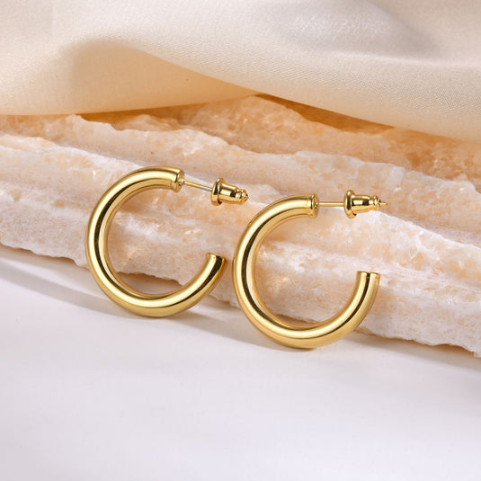 Bulk C-shape Earring Hoop Earring Charms Hypoallergenic Jewelry for Women Wholesale