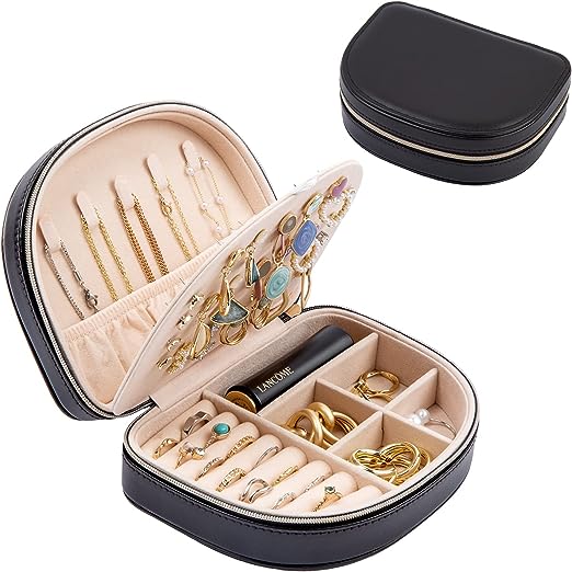 Bulk Travel Jewelry Box PU Leather Small Jewelry Box for Women Storage Box for Rings Earrings Necklaces Wholesale
