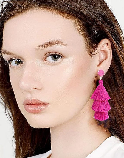 Bulk Tassel Earrings Layered Dangle Tassel Earrings Drop Stud Earrings Jewelry for Women Teen Girls Wholesale