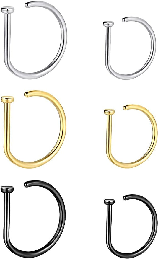 Bulk Nose Piercing Jewelry Geometric Shape Nose Studs Small Nose Ring for Women Men Wholesale