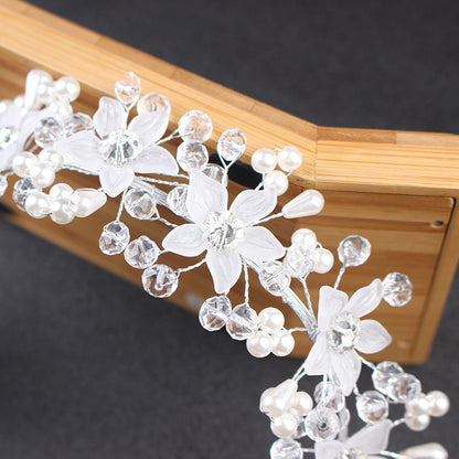 Bulk Hair Accessories Korean Crystal Flower Handmade Bridal Accessories Wholesale