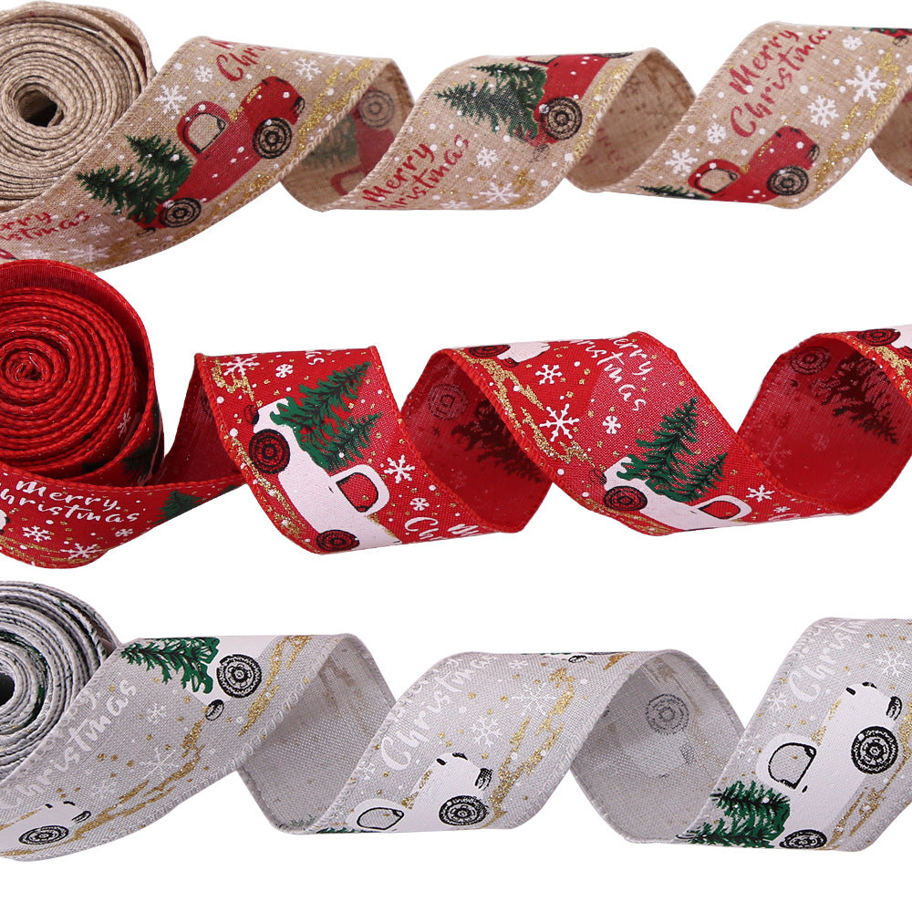 Bulk Christmas 2023 Ribbon Decorations for Gift Box Packaging Christmas Tree Decor Wholesale