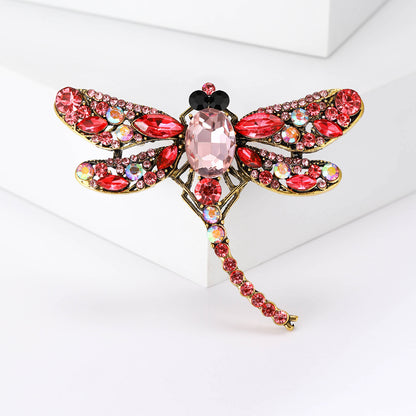 Bulk Dragonfly Brooch Crystal Rhinestone Brooches Pins Jewelry for Birthday Gifts Mother's Day  Wholesale