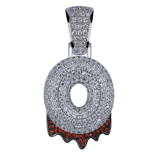 Bulk 14K Initial Letter Necklace for Men with Diamond Pendant Hip Hop Twist Chain Necklace Wholesale