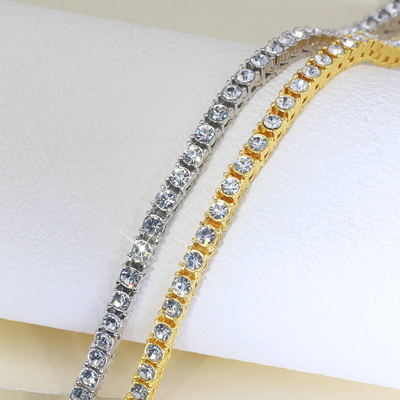 Bulk Gold Bangle Bracelets for Women Gold Plated 4mm Cubic Zirconia Tennis Bracelet Charms for Women Wholesale