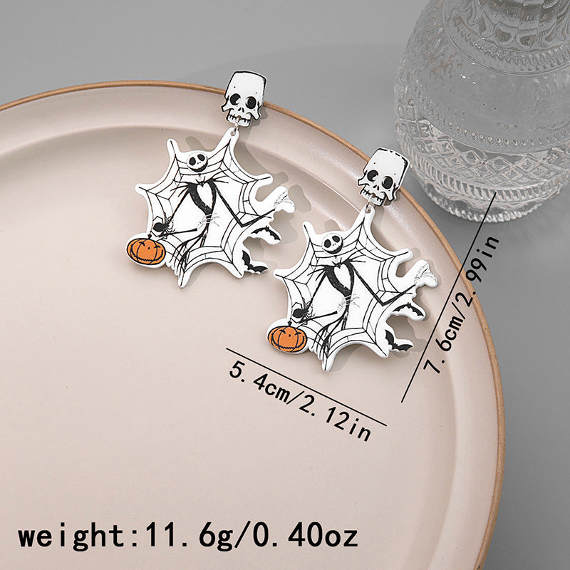 Bulk Halloween 2023 Dangle Earrings Skull Acrylic Earrings Wholesale