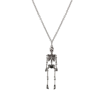 Bulk Halloween 2023 Pendant Necklaces for Women Mesh Skull Stereo O-chain Wholesale