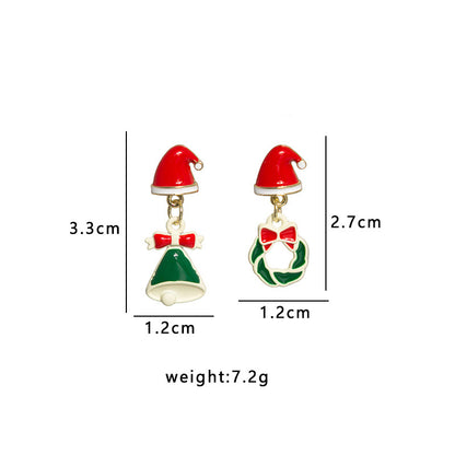 Bulk Christmas 2023 Ear Stud Christmas Tree Snowman Earrings for Women Wholesale
