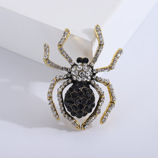Bulk Spider Brooch Vintage Diamond Brooch Clip for Halloween Party Wholesale
