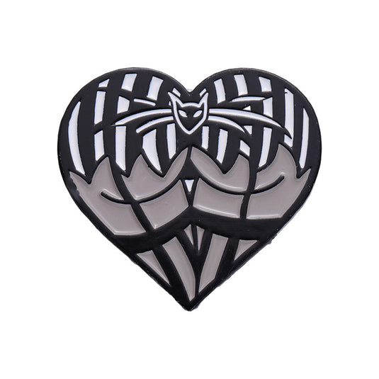 Bulk Halloween 2023 Brooch Pins for Women Spider Bat Heart Badge Accessory Wholesale