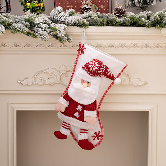Bulk Christmas Decor 2023 Santa Claus Snowman Christmas Stocking Gift Bag Wholesale