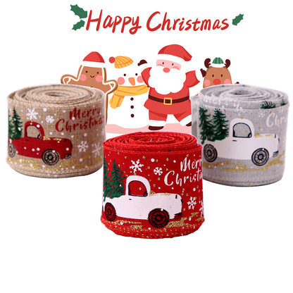 Bulk Christmas 2023 Ribbon Decorations for Gift Box Packaging Christmas Tree Decor Wholesale