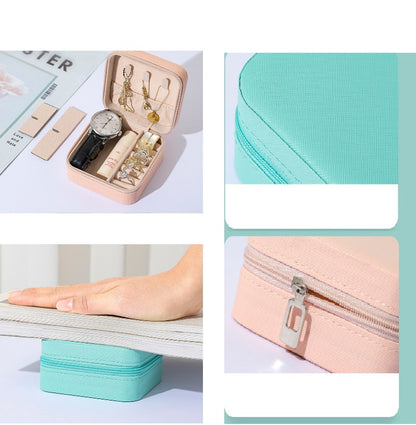Bulk Jewelry Boxes Leather Portable Mini Jewelry Boxes Gift for Women Girls Wholesale