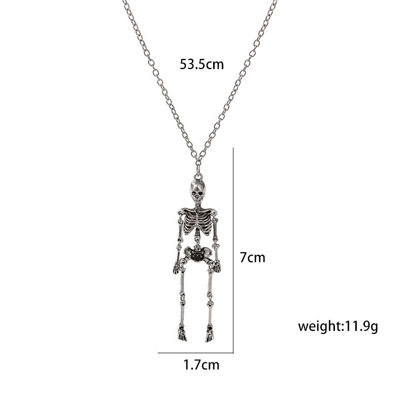 Bulk Halloween 2023 Pendant Necklaces for Women Mesh Skull Stereo O-chain Wholesale
