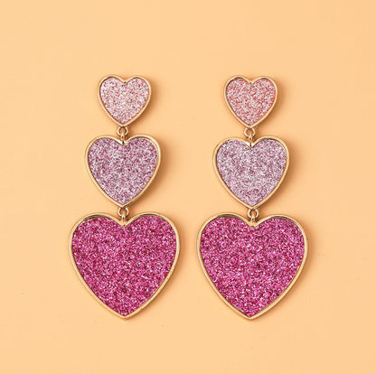 Bulk Pink Heart Earrings Taylor Heart-shaped Drop Earrings for Women Acrylic Korean Style Earrings Valentine's Day Mother's Day Girlfriends' Gifts Dangle Earrings Wholesale