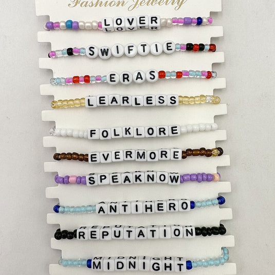 Bulk Beaded Bracelets Set Colorful Beads Beach Style Letter Friendship Bracelet kit for Boys and Girls Wholesale