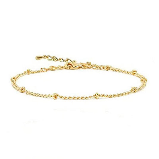 Bulk Gold Chain Set Plated Paperclip Bracelets Adjustable Bracelet for Women Girls Wholesale