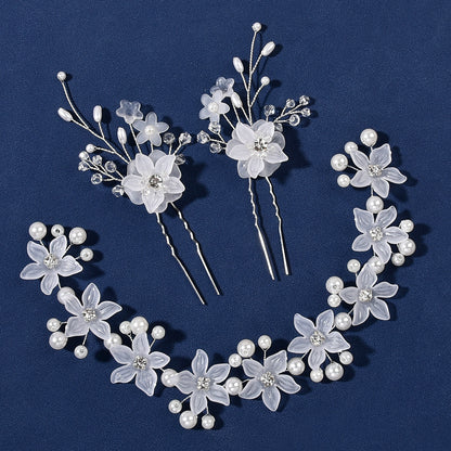 Bulk Hair Accessory Women Flower Pearl Hairpin Hair Band Sets for Wedding Party Gifts Wholesale