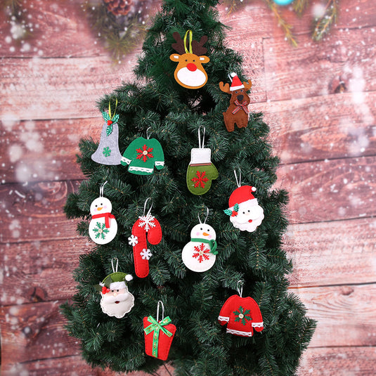 Bulk Christmas Ornaments 2023 12pcs Cartoon Pendant Set for Christmas Tree Decor Wholesale