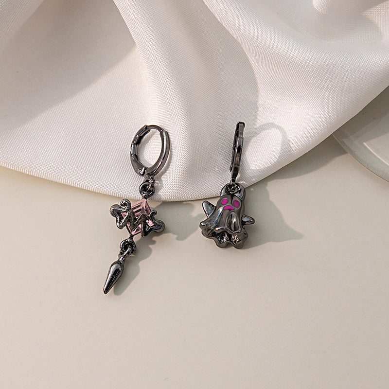 Bulk Halloween 2023 Drop Earrings for Women Faint Pink Diamond Cross Earrings Wholesale
