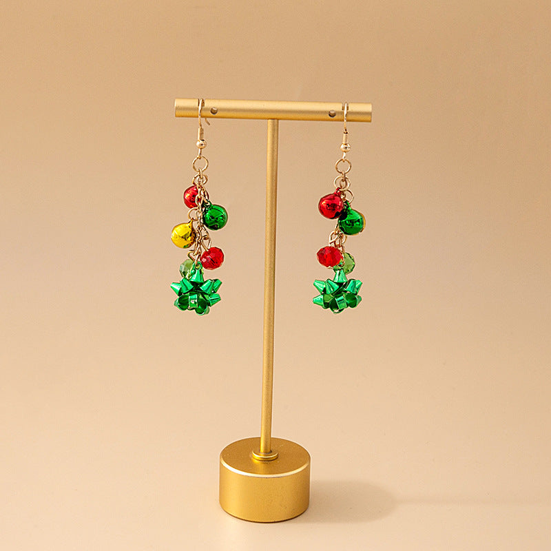Bulk Christmas 2023 Colorful Bells Tassel Earrings for Women Wholesale
