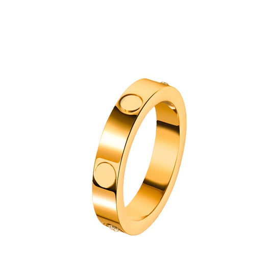 Bulk Chunky Gold Ring for Women Titanium Steel Friendship Ring Gifts Wholesale