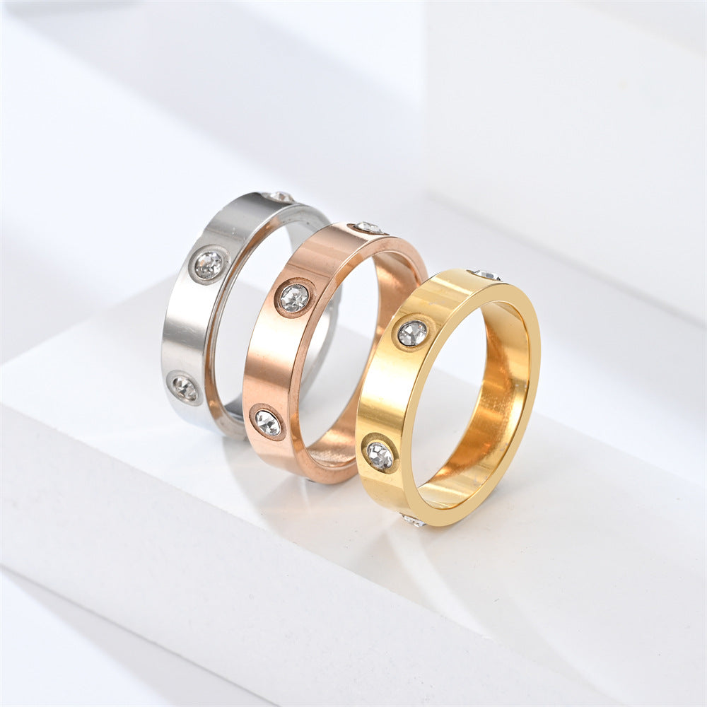Bulk Couple Rings Korean Style Gold Plated Chunky Gold Ring Women's Best Gifts for Couples Valentine's Day Wholesale