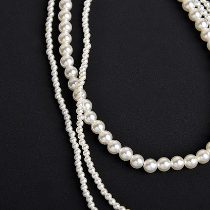 Bulk Pearl Necklaces Kit Vintage Double Layer Necklace Set for Women Wedding Wholesale