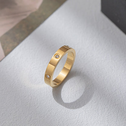 Bulk Couple Rings Korean Style Gold Plated Chunky Gold Ring Women's Best Gifts for Couples Valentine's Day Wholesale